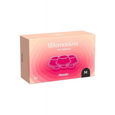 Womanizer Next Munstycke Svart, Medium 3-pack